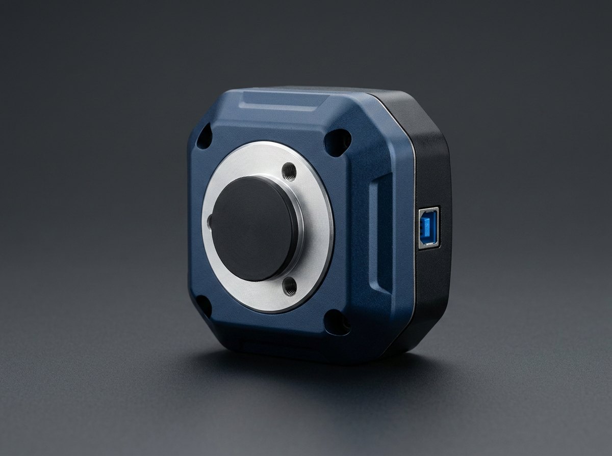 4K low-illumination industrial camera body with USB3 interface and C-mount ring